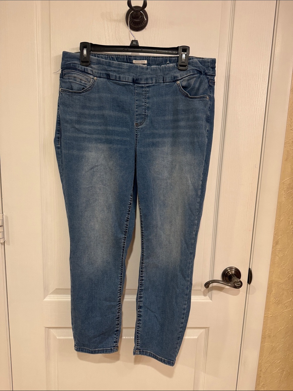 Westbound High-Rise Pull-On Jeans in Medium Blue